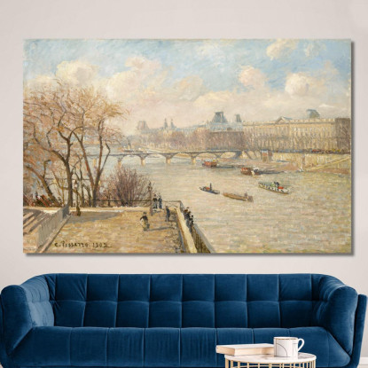 Il Louvre Dal Pont Neuf 1902 Camille Pissarro cps86 quadro stampato su tela