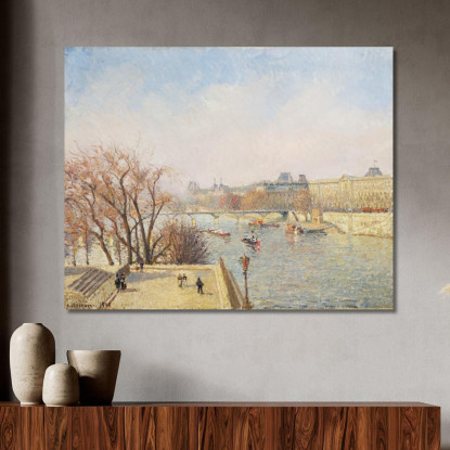 La Luce Del Sole Mattutino Del Louvre 1901 Camille Pissarro cps87 quadro stampato su tela