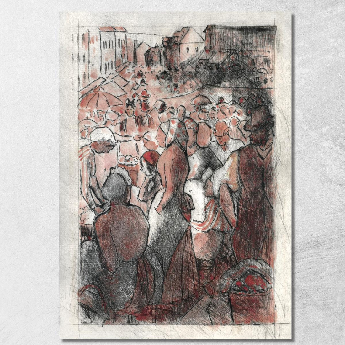 Il Mercato Di Gisors Camille Pissarro cps88 quadro stampato su tela