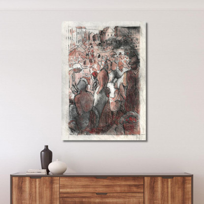 Il Mercato Di Gisors Camille Pissarro cps88 quadro stampato su tela