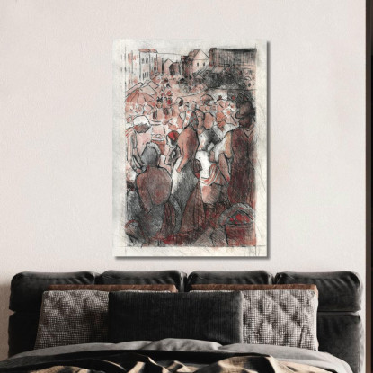 Il Mercato Di Gisors Camille Pissarro cps88 quadro stampato su tela