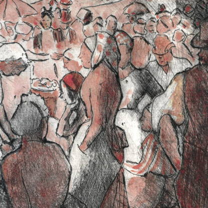 Il Mercato Di Gisors Camille Pissarro cps88 quadro stampato su tela