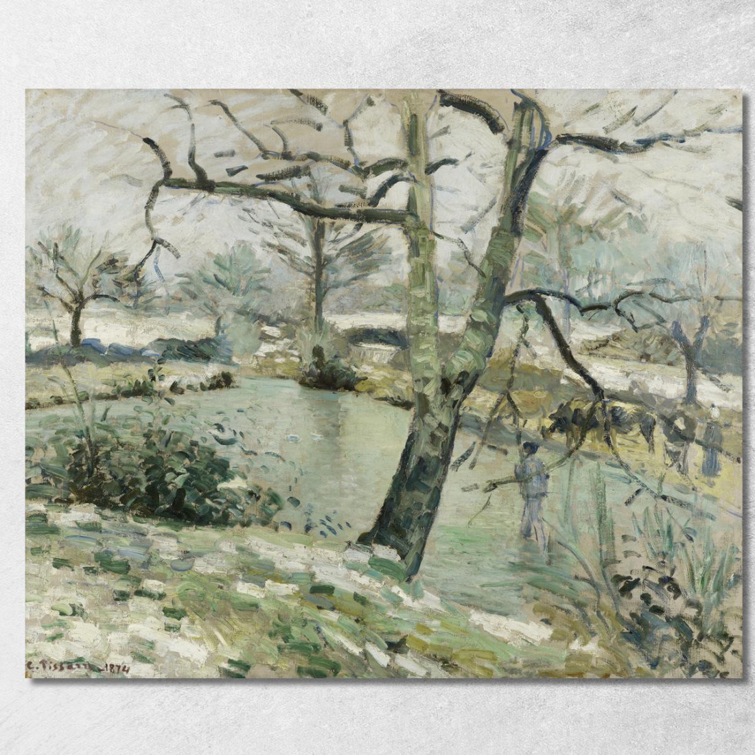 L'Effetto Invernale Dello Stagno Di Montfoucault 1874 Camille Pissarro cps89 quadro stampato su tela