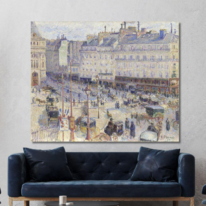 La Place Du Havre Parigi 1893 Camille Pissarro cps90 quadro stampato su tela