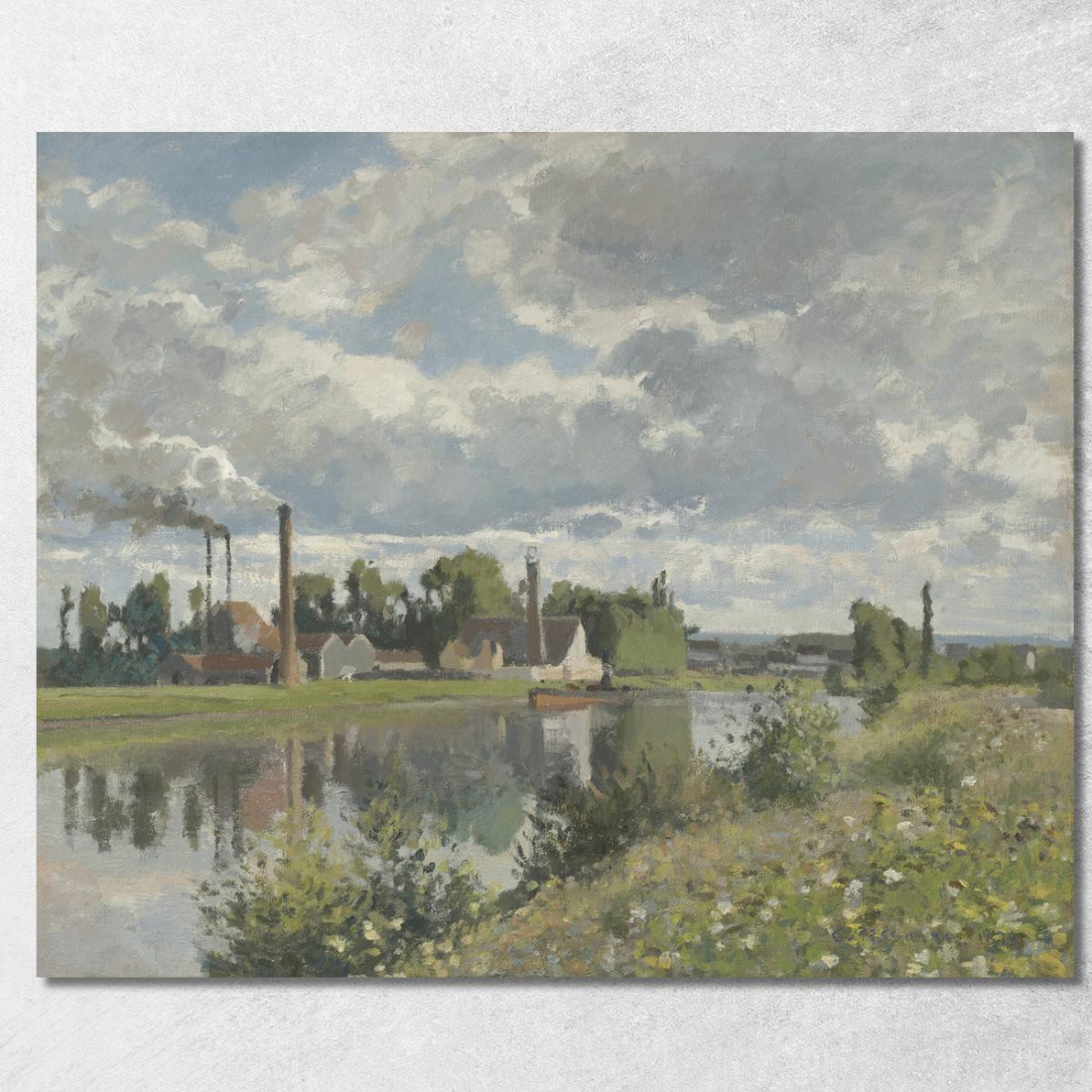 Il Fiume Oise Vicino A Pontoise 1873 Camille Pissarro cps94 quadro stampato su tela