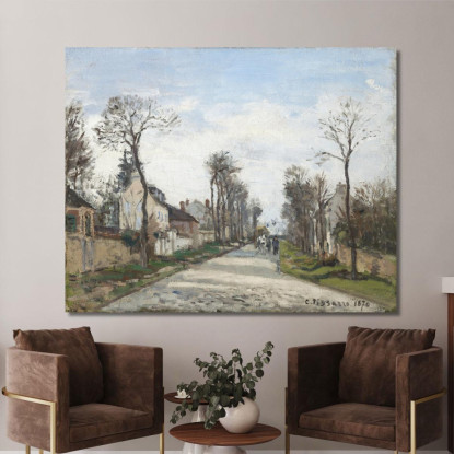 Strada Di Versailles Louveciennes 1870 Camille Pissarro cps100 quadro stampato su tela