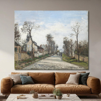 Strada Di Versailles Louveciennes 1870 Camille Pissarro cps100 quadro stampato su tela