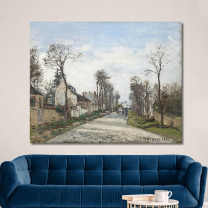Strada Di Versailles Louveciennes 1870 Camille Pissarro cps100 quadro stampato su tela