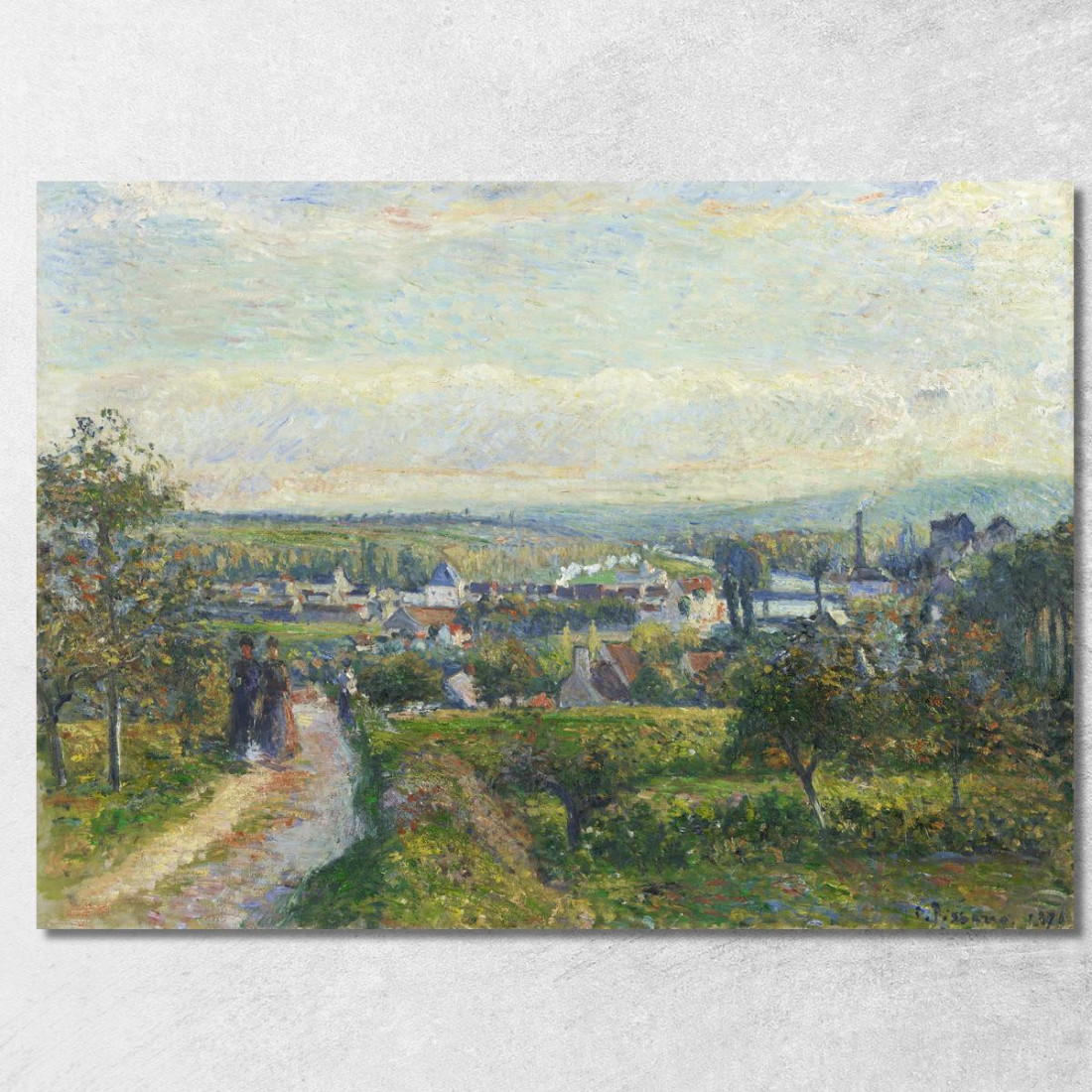 Veduta Di Saint-Ouen-Laumône Intorno Al 1876 Camille Pissarro cps101 quadro stampato su tela