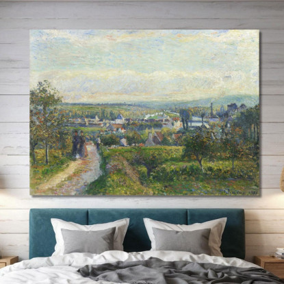 Veduta Di Saint-Ouen-Laumône Intorno Al 1876 Camille Pissarro cps101 quadro stampato su tela