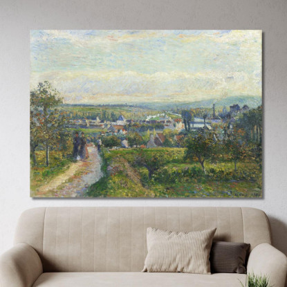 Veduta Di Saint-Ouen-Laumône Intorno Al 1876 Camille Pissarro cps101 quadro stampato su tela