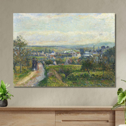 Veduta Di Saint-Ouen-Laumône Intorno Al 1876 Camille Pissarro cps101 quadro stampato su tela