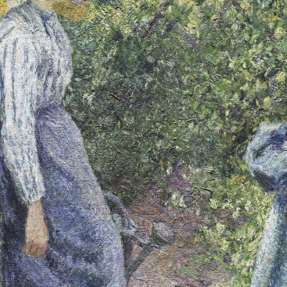 Donna E Bambino Al Pozzo 1882 Camille Pissarro cps104 quadro stampato su tela