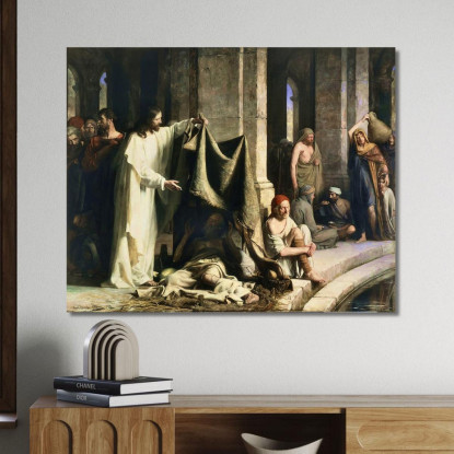 Guarigione Di Cristo Alla Piscina Di Betesda Carl Bloch cbl7 quadro stampato su tela