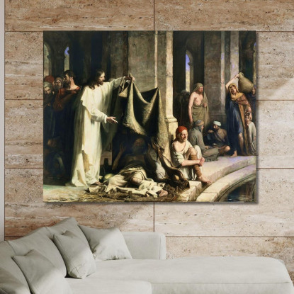 Guarigione Di Cristo Alla Piscina Di Betesda Carl Bloch cbl7 quadro stampato su tela