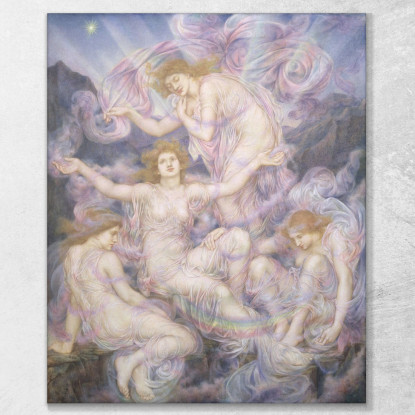 Figlie Della Nebbia Evelyn De Morgan emg10 quadro stampato su tela