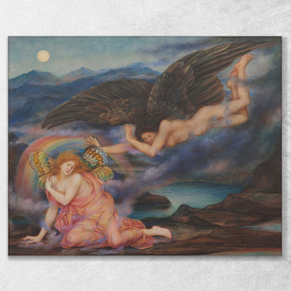 Morte Di Una Farfalla Evelyn De Morgan emg11 quadro stampato su tela