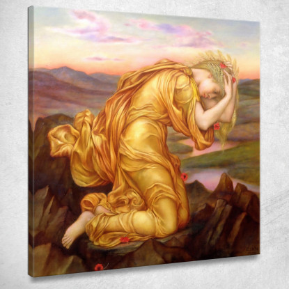 Demetra In Lutto Per Persefone Evelyn De Morgan emg13 quadro stampato su tela