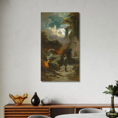 Lo Stregone Lo Stregone Carl Spitzweg csp12 quadro stampato su tela