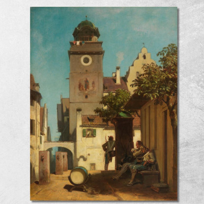 La Guardia Cittadina Carl Spitzweg csp20 quadro stampato su tela