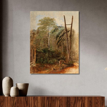 Studio Di Un Paesaggio Boschivo Carl Spitzweg csp53 quadro stampato su tela