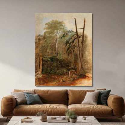Studio Di Un Paesaggio Boschivo Carl Spitzweg csp53 quadro stampato su tela