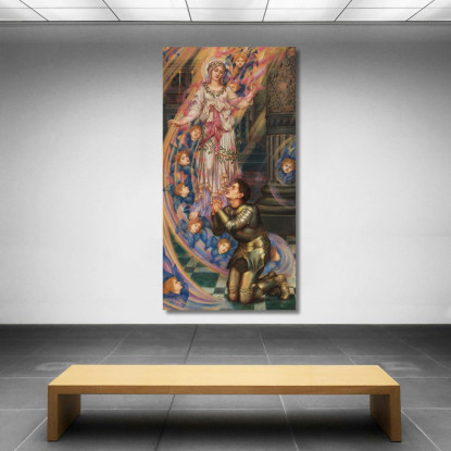 Nostra Signora Della Pace Evelyn De Morgan emg24 quadro stampato su tela