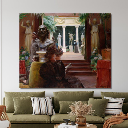 Alla Mostra Di Scultura Charles Courtney Curran ccc4 quadro stampato su tela