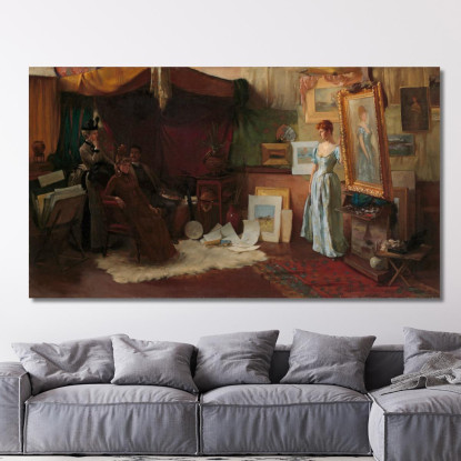Critici Imparziali Charles Courtney Curran ccc8 quadro stampato su tela