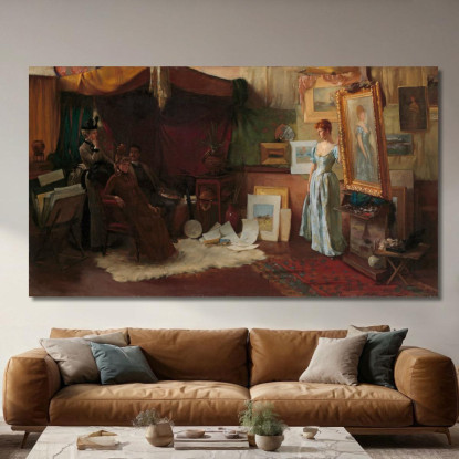 Critici Imparziali Charles Courtney Curran ccc8 quadro stampato su tela