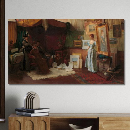 Critici Imparziali Charles Courtney Curran ccc8 quadro stampato su tela
