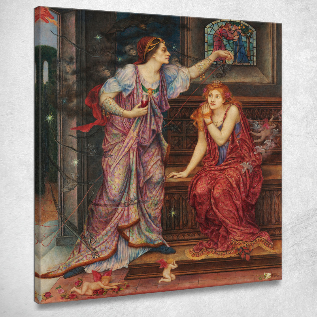 La Regina Eleonora Bella Rosamund Evelyn De Morgan emg27 quadro stampato su tela