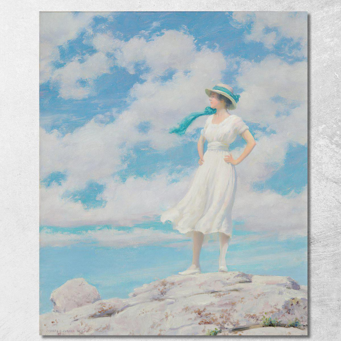 Cielo Limpido Sulla Cima Charles Courtney Curran ccc25 quadro stampato su tela