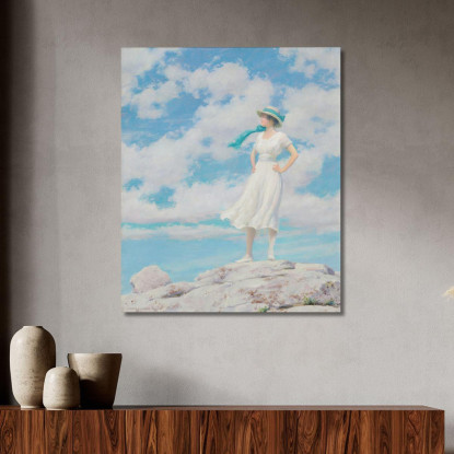 Cielo Limpido Sulla Cima Charles Courtney Curran ccc25 quadro stampato su tela