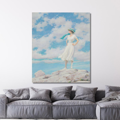 Cielo Limpido Sulla Cima Charles Courtney Curran ccc25 quadro stampato su tela