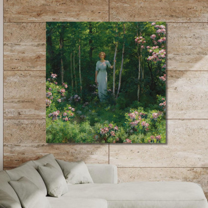 Il Limite Del Bosco Charles Courtney Curran ccc26 quadro stampato su tela