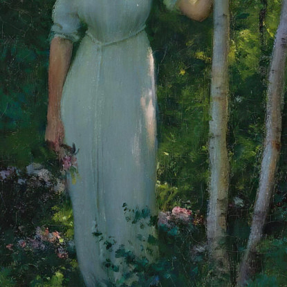 Il Limite Del Bosco Charles Courtney Curran ccc26 quadro stampato su tela
