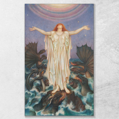 Sos. Evelyn De Morgan emg28 quadro stampato su tela