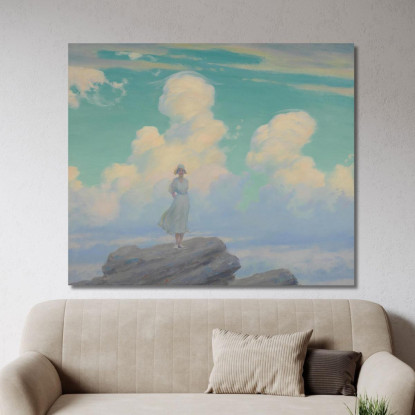 La Nuvola Velata Charles Courtney Curran ccc30 quadro stampato su tela