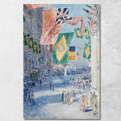 Viale Degli Alleati Brasile Belgio Childe Hassam chs6 quadro stampato su tela