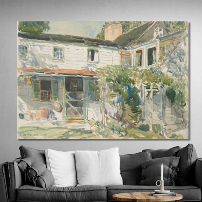 Retro Della Vecchia Casa Childe Hassam chs7 quadro stampato su tela
