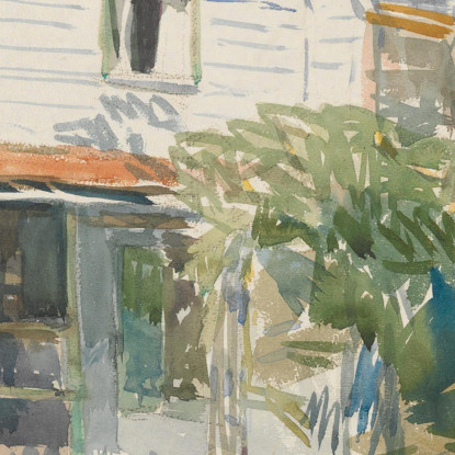 Retro Della Vecchia Casa Childe Hassam chs7 quadro stampato su tela