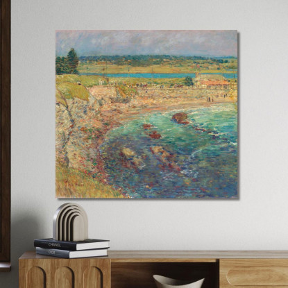 Spiaggia Di Bailey'S Newport Rhode Island Childe Hassam chs8 quadro stampato su tela