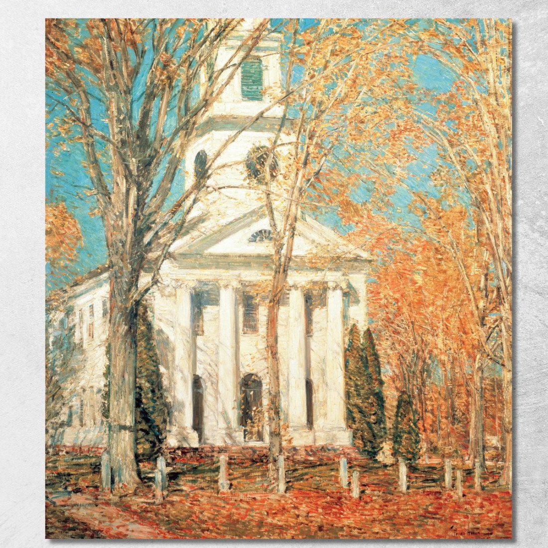 Chiesa A Old Lyme Connecticut Childe Hassam chs11 quadro stampato su tela