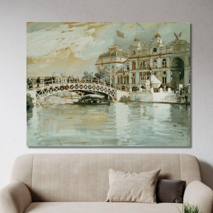Esposizione Colombiana Chicago Childe Hassam chs13 quadro stampato su tela