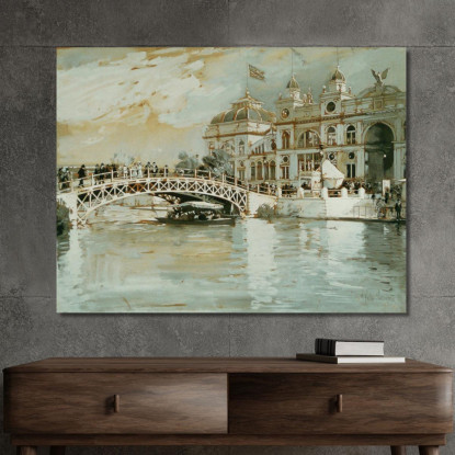 Esposizione Colombiana Chicago Childe Hassam chs13 quadro stampato su tela