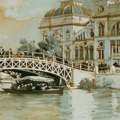 Esposizione Colombiana Chicago Childe Hassam chs13 quadro stampato su tela