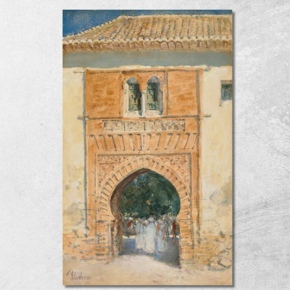 Porta Dell'Alhambra Childe Hassam chs22 quadro stampato su tela