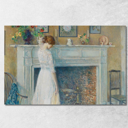 Nella Vecchia Casa Childe Hassam chs27 quadro stampato su tela