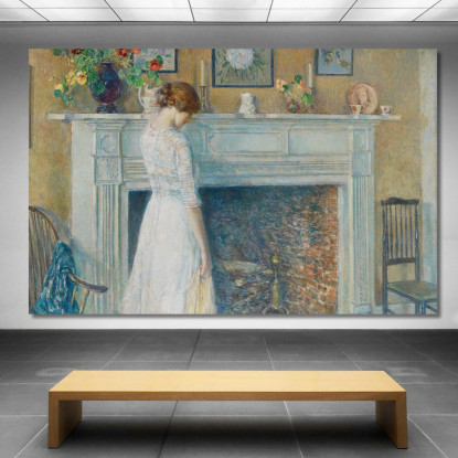 Nella Vecchia Casa Childe Hassam chs27 quadro stampato su tela